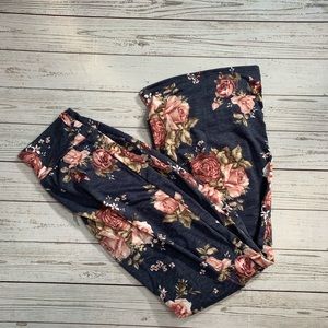 Floral drawstring lounge pants NWT